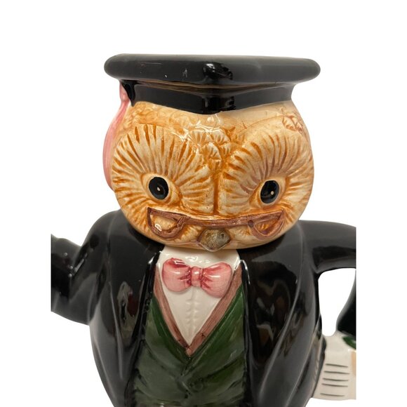 Vintage Beswick Ware Owl Teacher Teapot 6" x 7" Graduation Cap Book - Picture 3 of 9